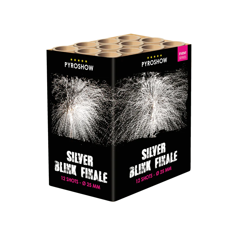 Pyroshow Final Batterie 1s Silver Blink 12-Schuss 
